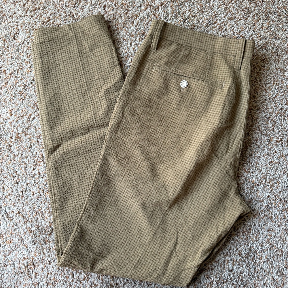 Travis Mathew Japan Exclusive Tan Checkered Pants